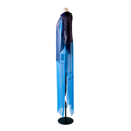 blue silk