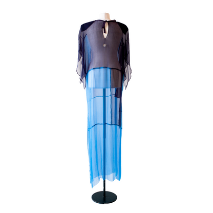blue silk