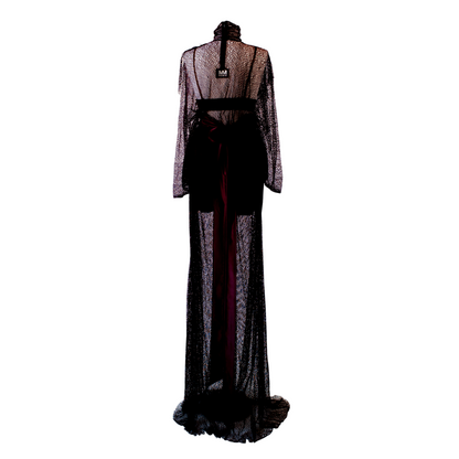 mesh dress kimono