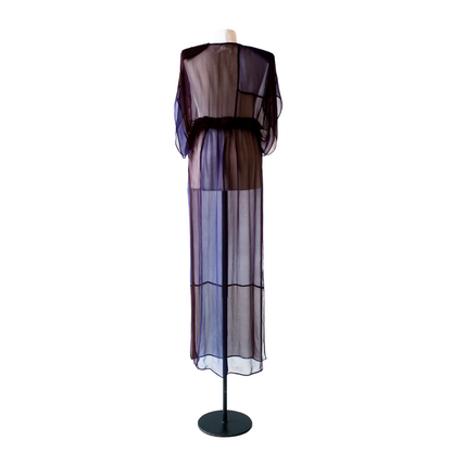 blue noir silk