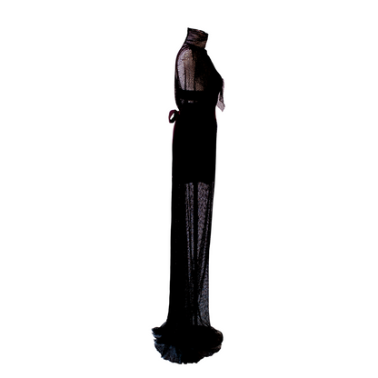 mesh dress kimono