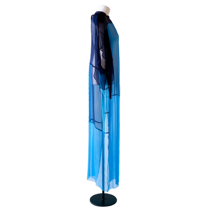 blue silk