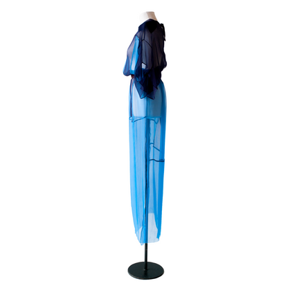 blue silk