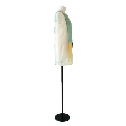 baby blue white silk mix